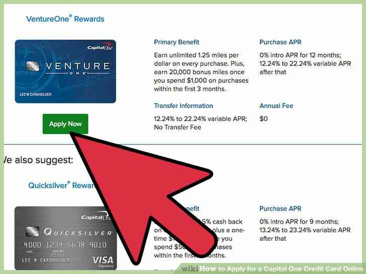 Image intitulée Appliquer pour un Capital One Carte de Crédit en Ligne l